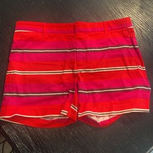 Banana Republic red/pink/brown striped shorts